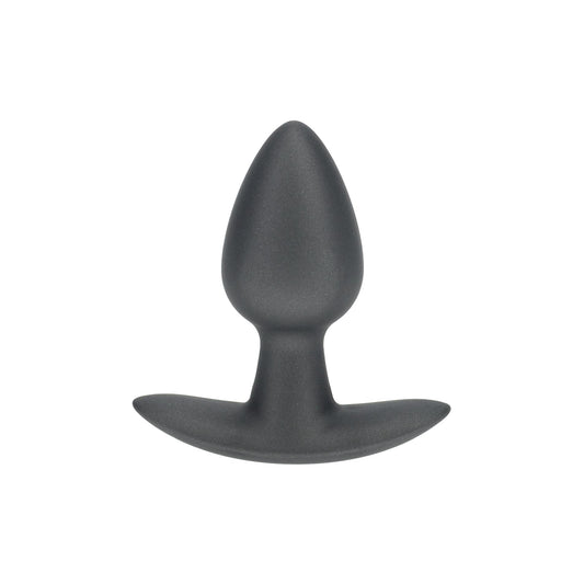 1-Smooth Silicone Anal Plug - Small - 2.6 / 6,5 cm - Gunmetal-1