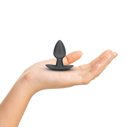4-Smooth Silicone Anal Plug - Small - 2.6 / 6,5 cm - Gunmetal-4