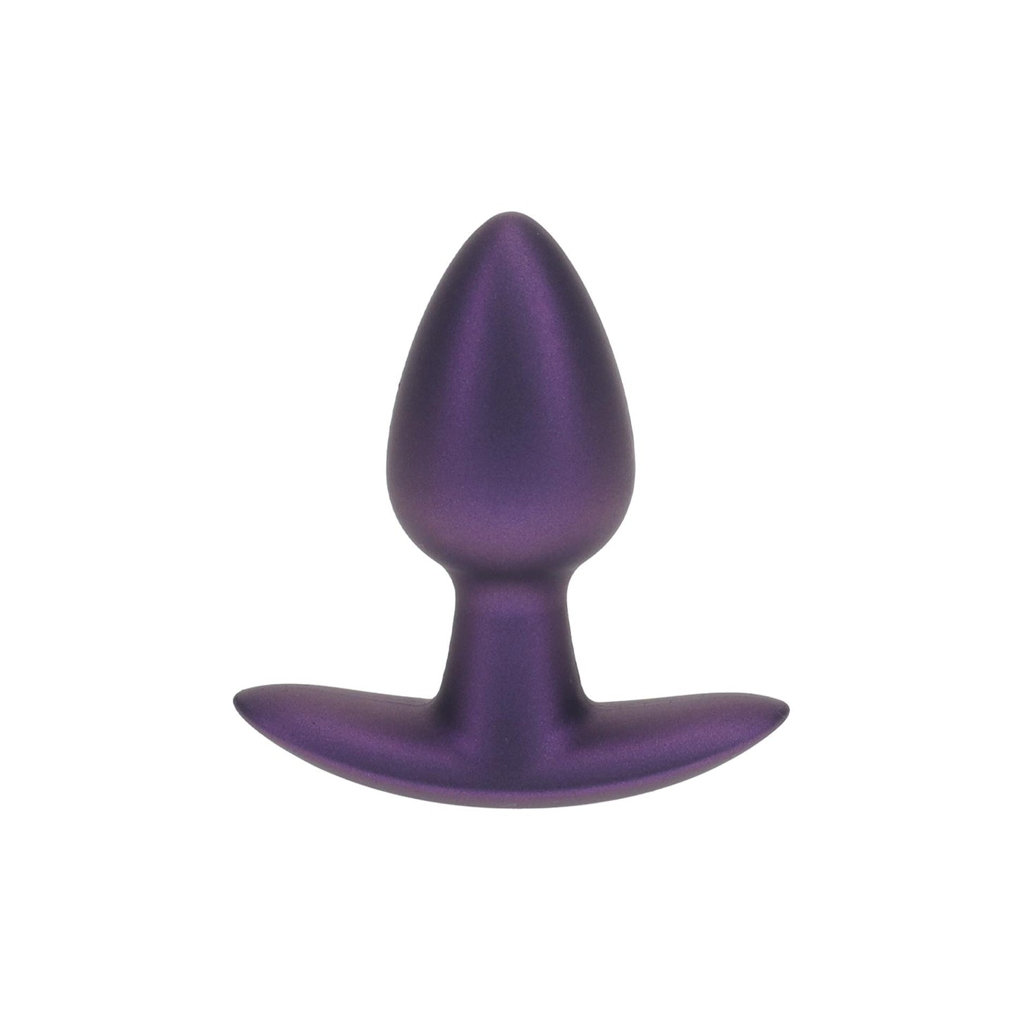 1-Smooth Silicone Anal Plug - Small - 2.6 / 6,5 cm - Metallic Purple-1