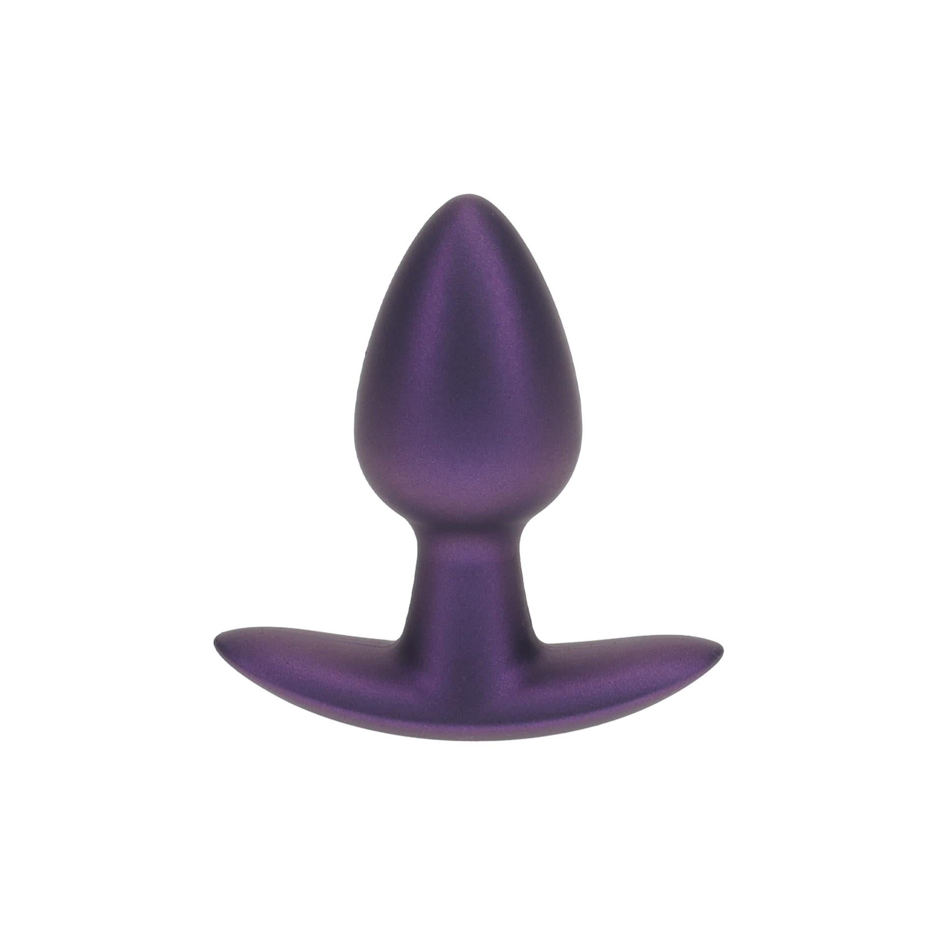 1-Smooth Silicone Anal Plug - Small - 2.6 / 6,5 cm - Metallic Purple-1