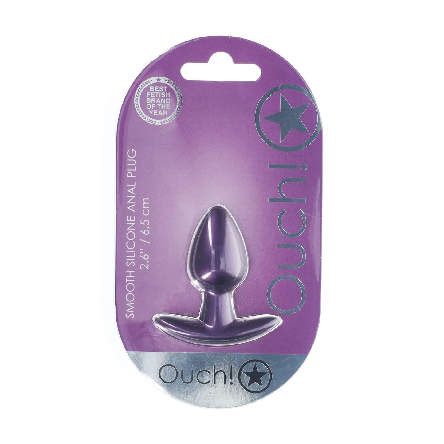 2-Smooth Silicone Anal Plug - Small - 2.6 / 6,5 cm - Metallic Purple-2