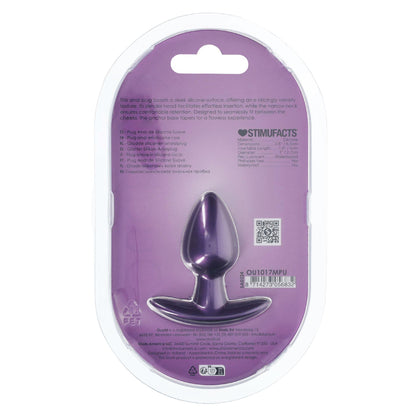 3-Smooth Silicone Anal Plug - Small - 2.6 / 6,5 cm - Metallic Purple-3