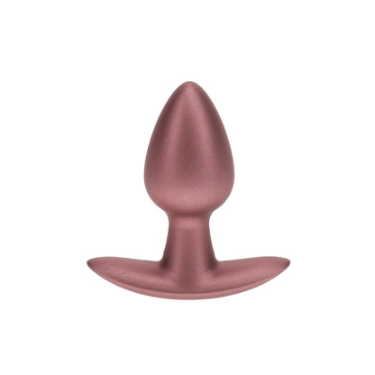 1-Smooth Silicone Anal Plug - Small - 2.6 / 6,5 cm - Rose Gold-1