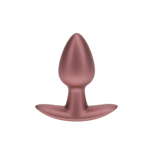 1-Smooth Silicone Anal Plug - Small - 2.6 / 6,5 cm - Rose Gold-1