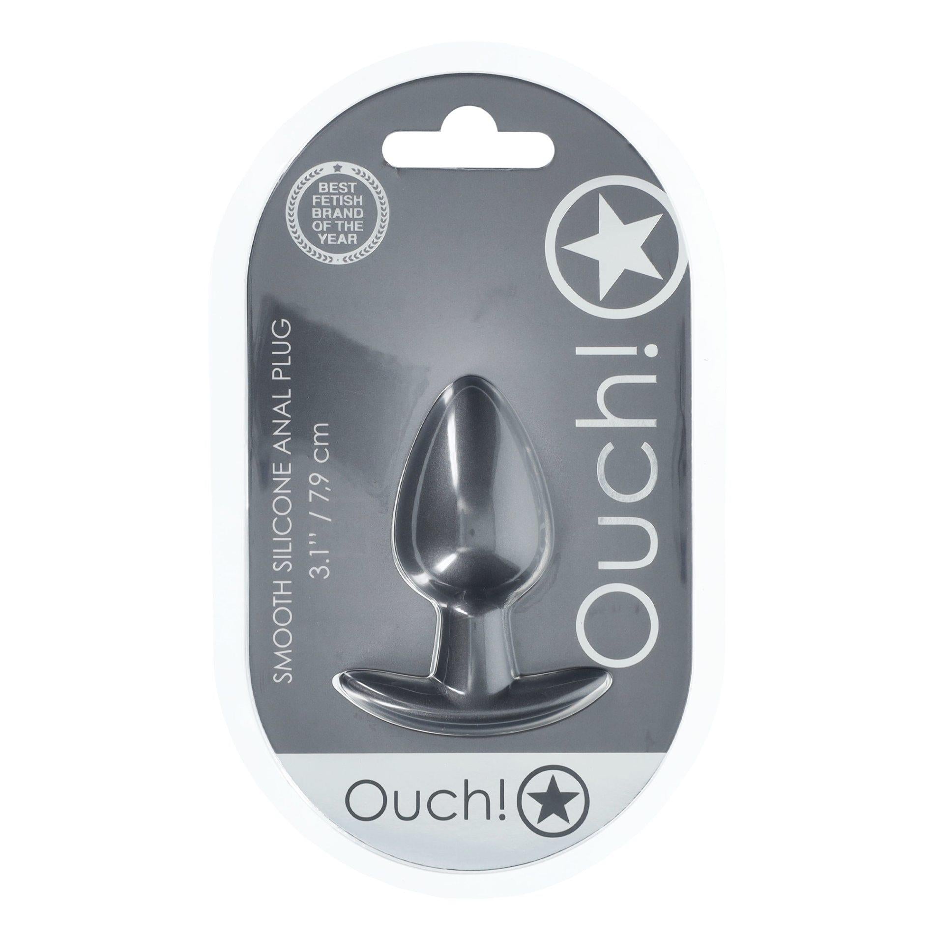 2-Smooth Silicone Anal Plug - Medium - 3.1 / 7,9 cm - Gunmetal-2