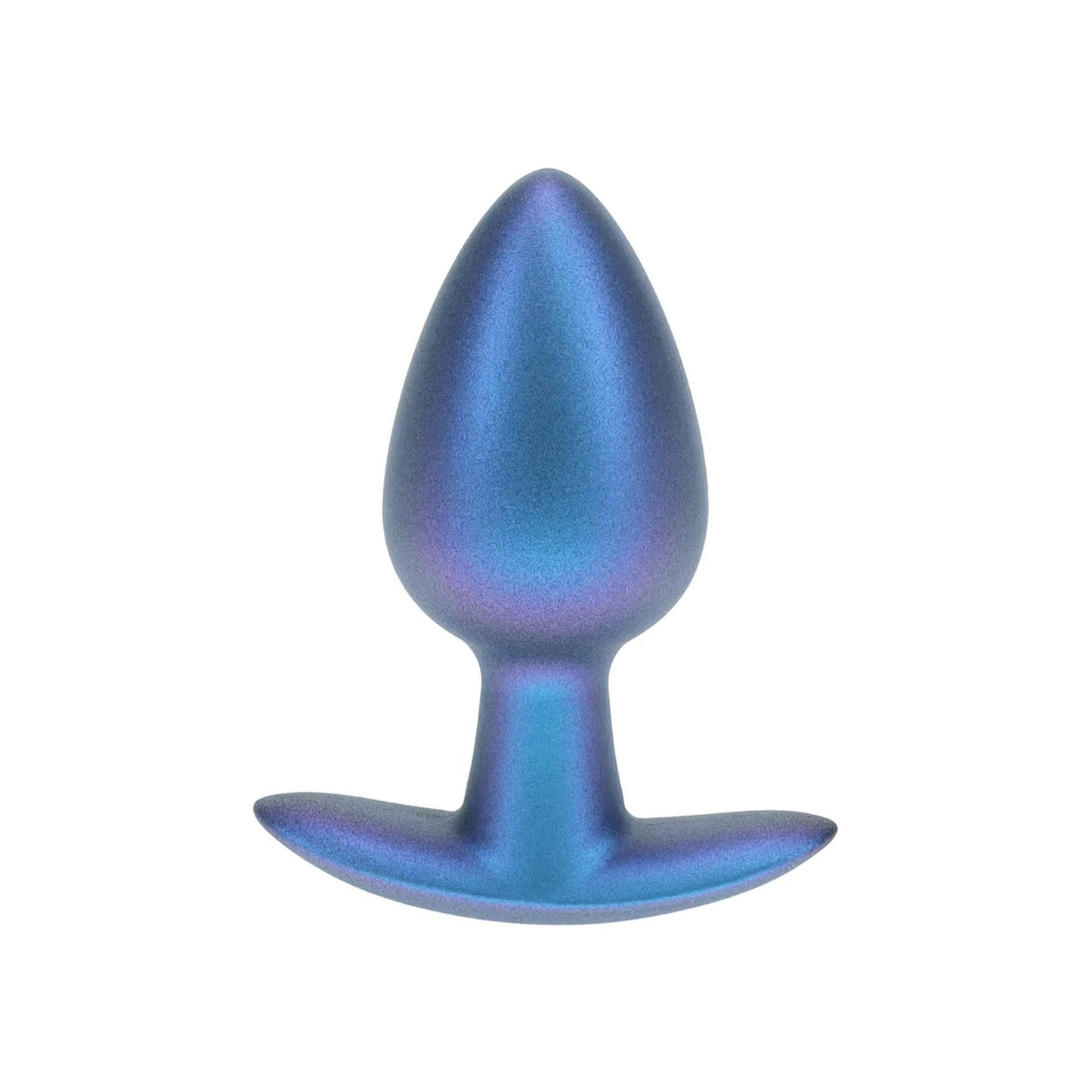 1-Smooth Silicone Anal Plug - Medium - 3.1 / 7,9 cm - Metallic Blue-1