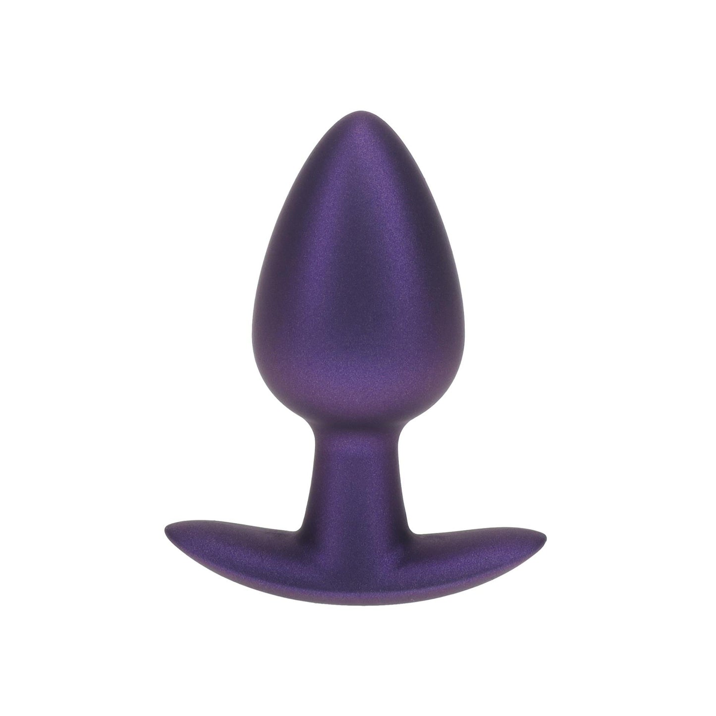 1-Smooth Silicone Anal Plug - Medium - 3.1 / 7,9 cm - Metallic Purple-1