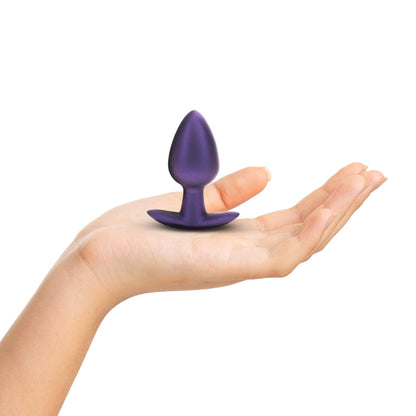 4-Smooth Silicone Anal Plug - Medium - 3.1 / 7,9 cm - Metallic Purple-4