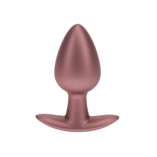 1-Smooth Silicone Anal Plug - Medium - 3.1 / 7,9 cm - Rose Gold-1