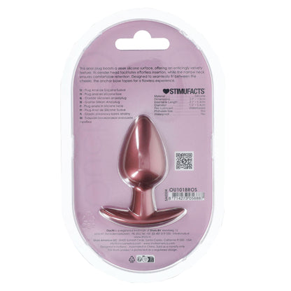 3-Smooth Silicone Anal Plug - Medium - 3.1 / 7,9 cm - Rose Gold-3