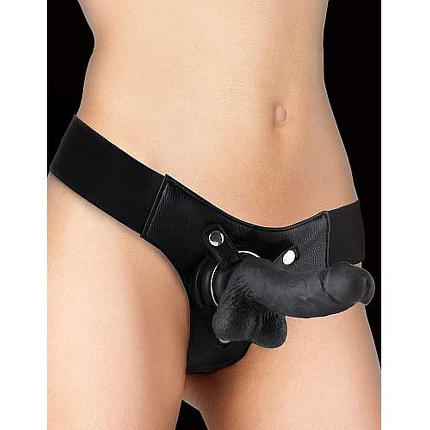 1-Realistic - 7 Inch - Strap-On - Black-1