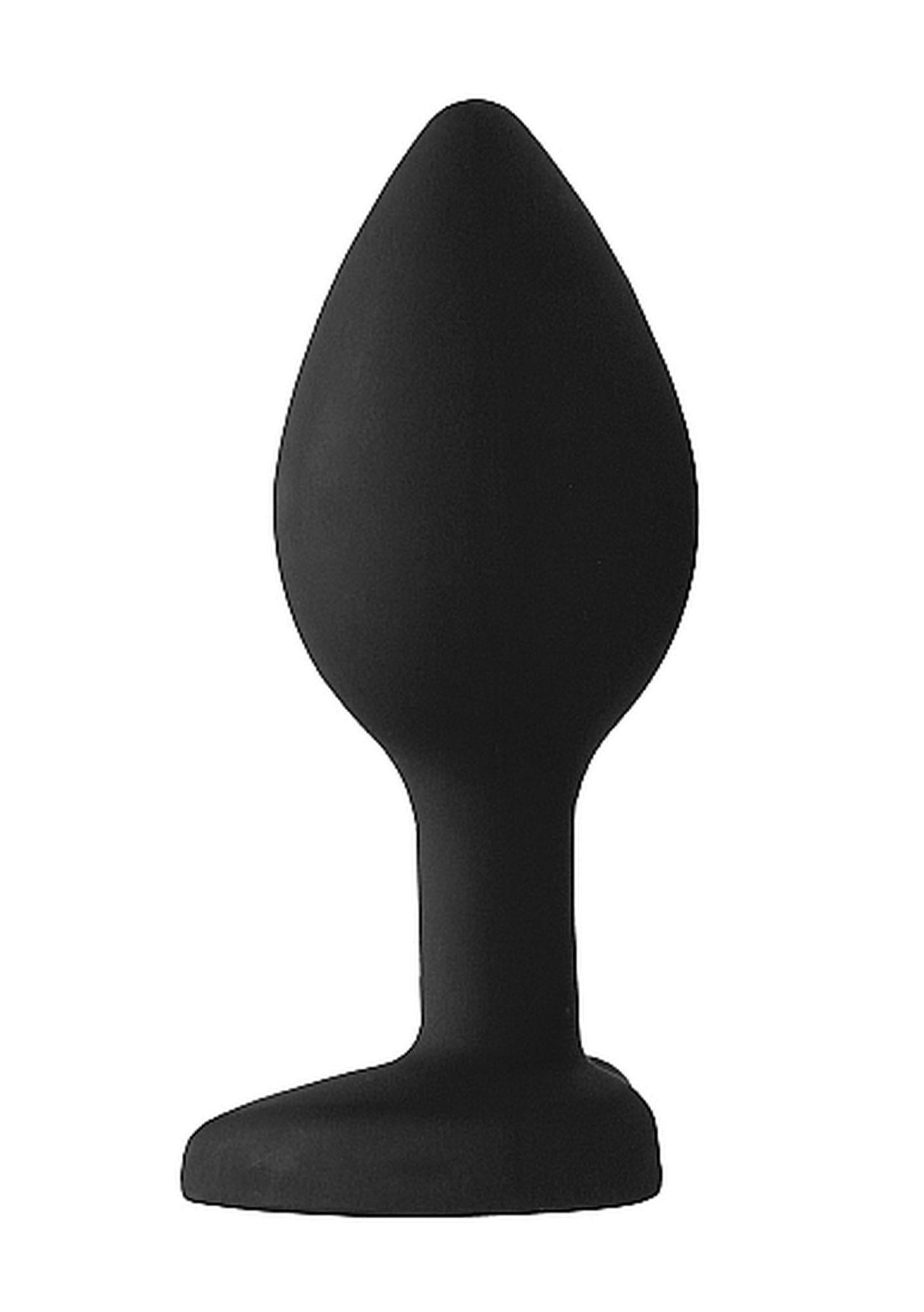 5-Gładki korek analny zatyczka plug czarny 7,5cm-5