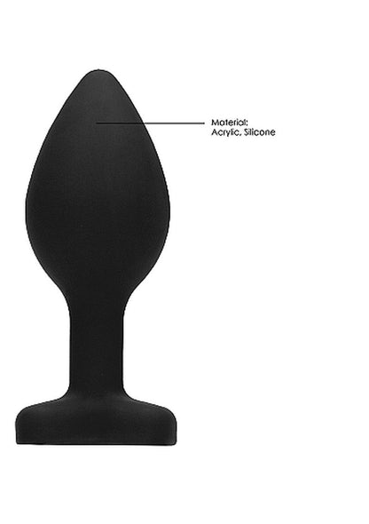 11-Gładki korek analny zatyczka plug czarny 7,5cm-11