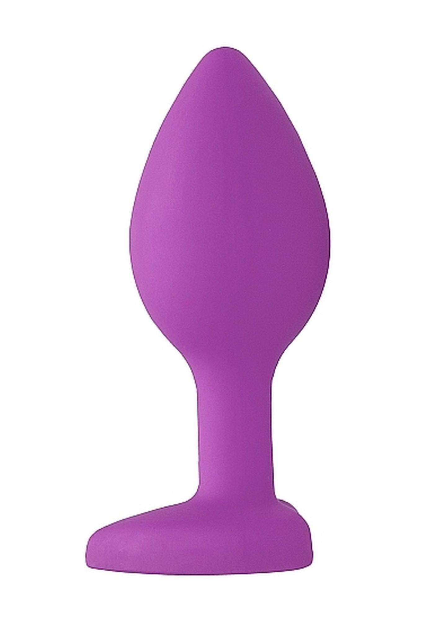 5-Diamond Heart Butt Plug - Regular - Purple-5