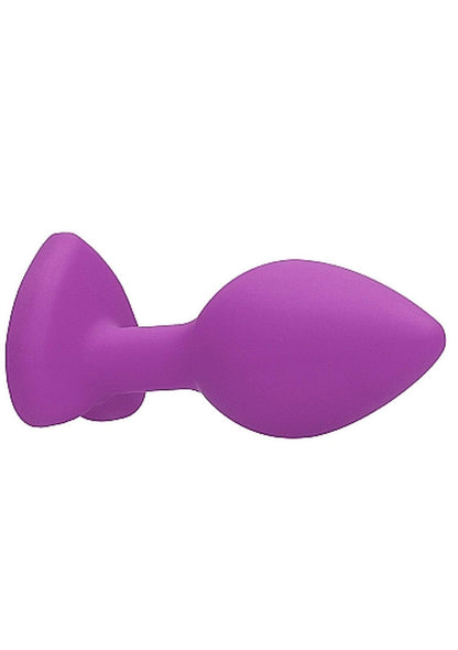 7-Diamond Heart Butt Plug - Regular - Purple-7