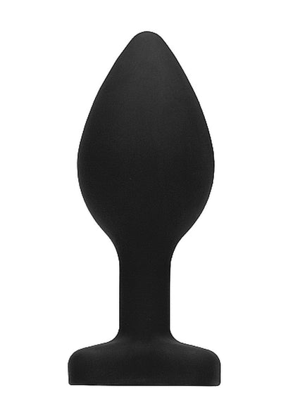 4-Czarny korek analny zatyczka plug z diamentem 8 cm-4