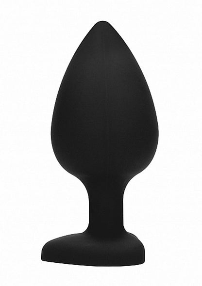 5-Diamond Heart Butt Plug - Extra Large - Black-5