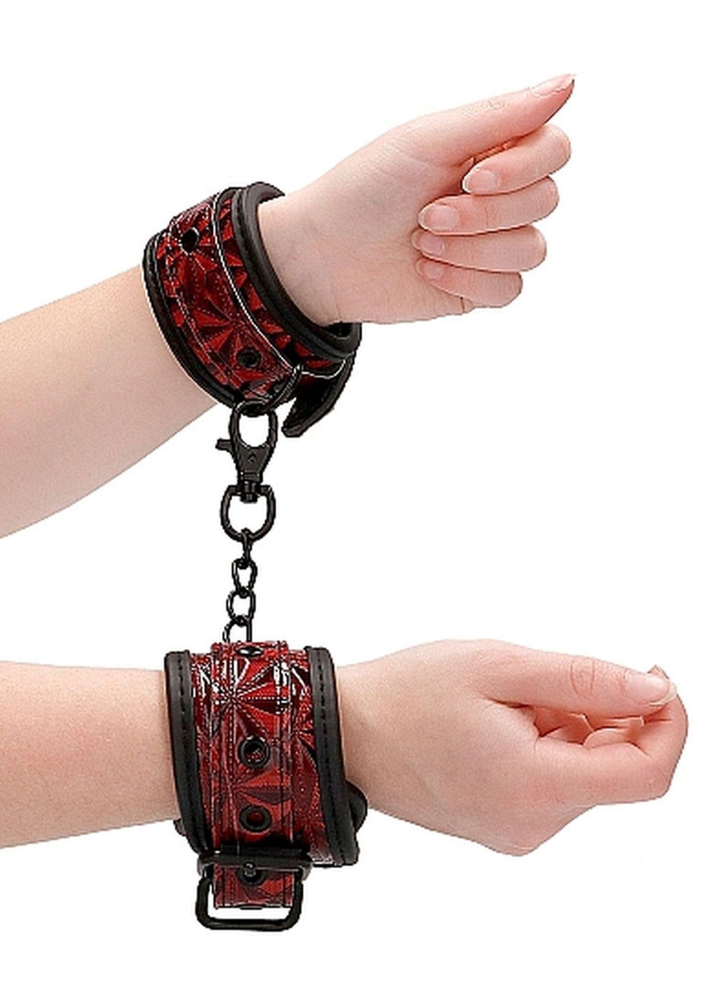 8-Luxury Hand Cuffs - Burgundy-8