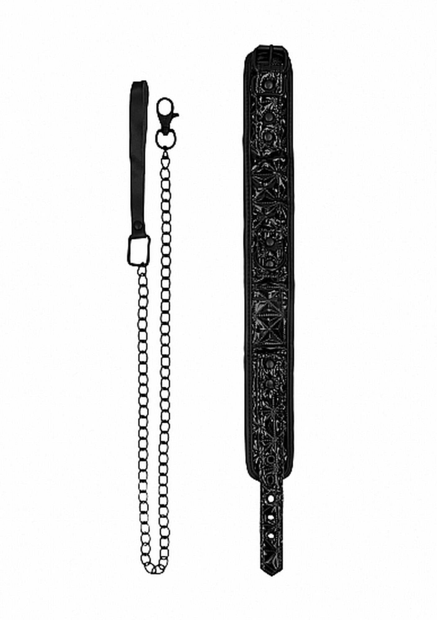 5-Luxury Collar with Leash - Black-5