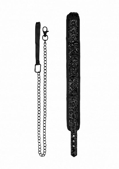 5-Luxury Collar with Leash - Black-5