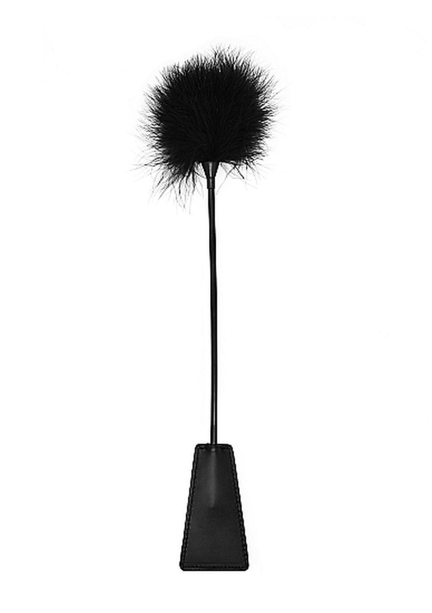 1-Packa BDSM Ouch! Crop With Feather - Black-1