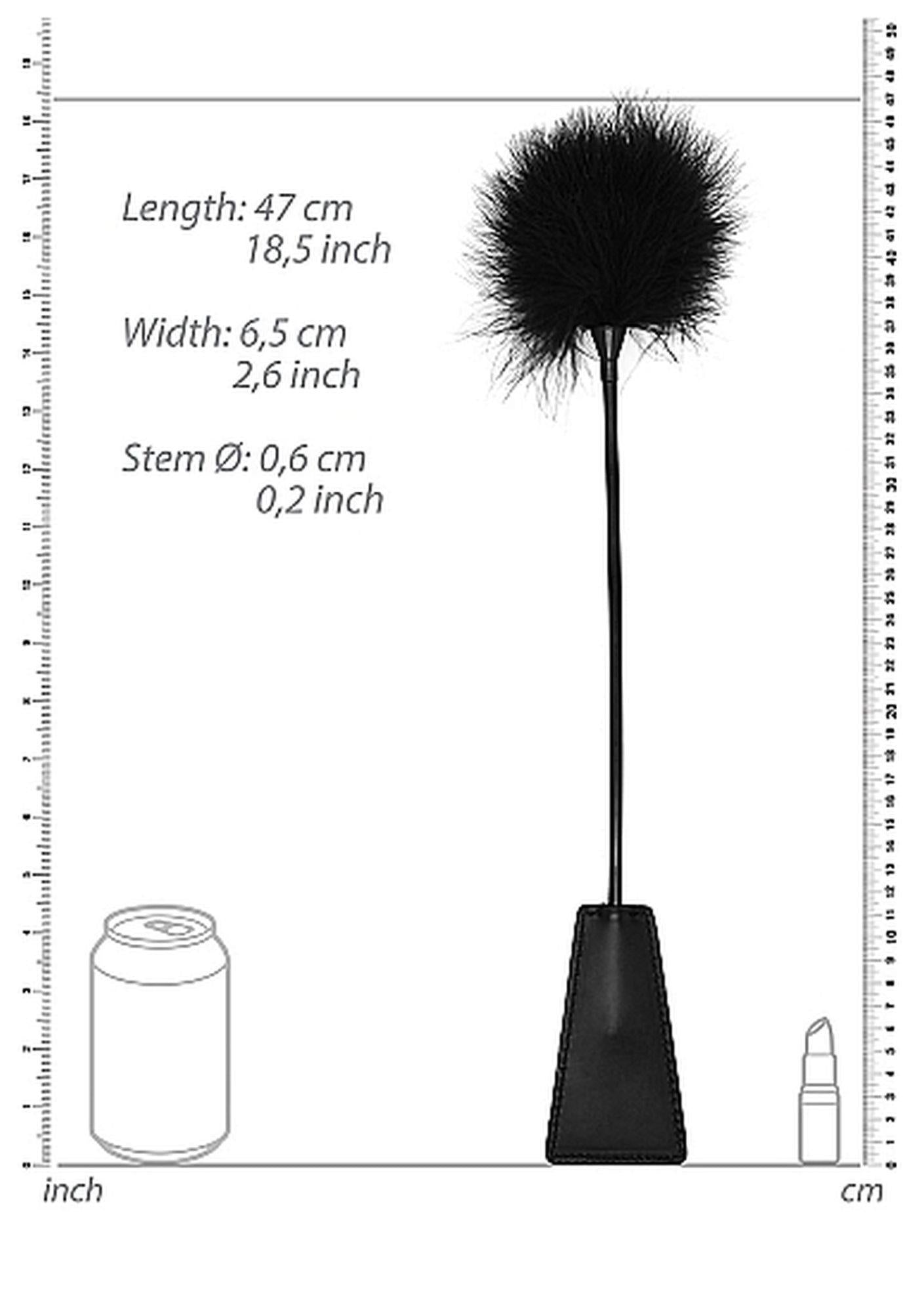 2-Packa BDSM Ouch! Crop With Feather - Black-2
