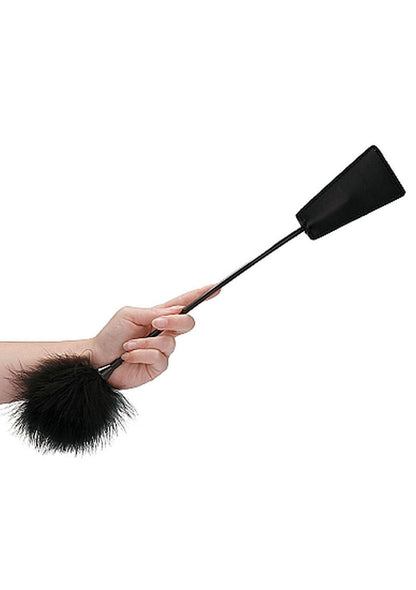 4-Packa BDSM Ouch! Crop With Feather - Black-4