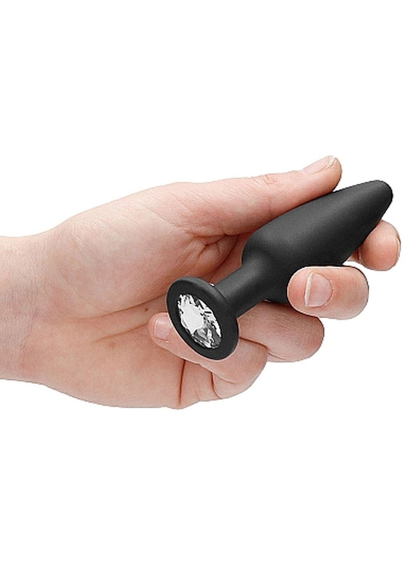 6-Podłużny silikonowy korek analny zatyczka 9,5 cm-6