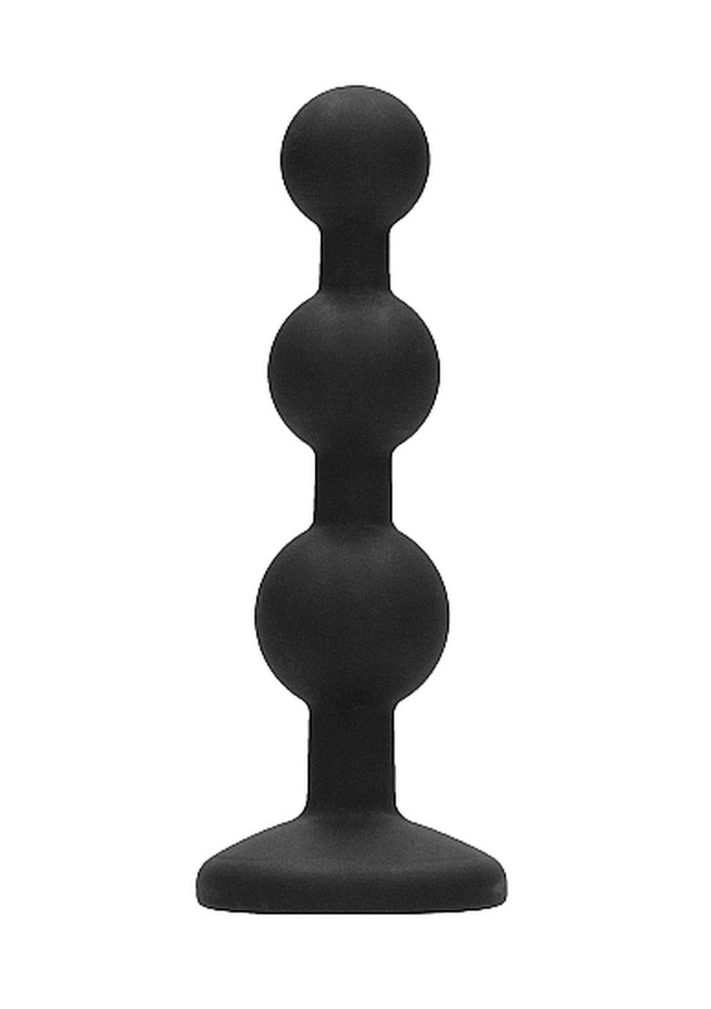 4-Korek analny zatyczka silikonowa czarna plug 12 cm-4