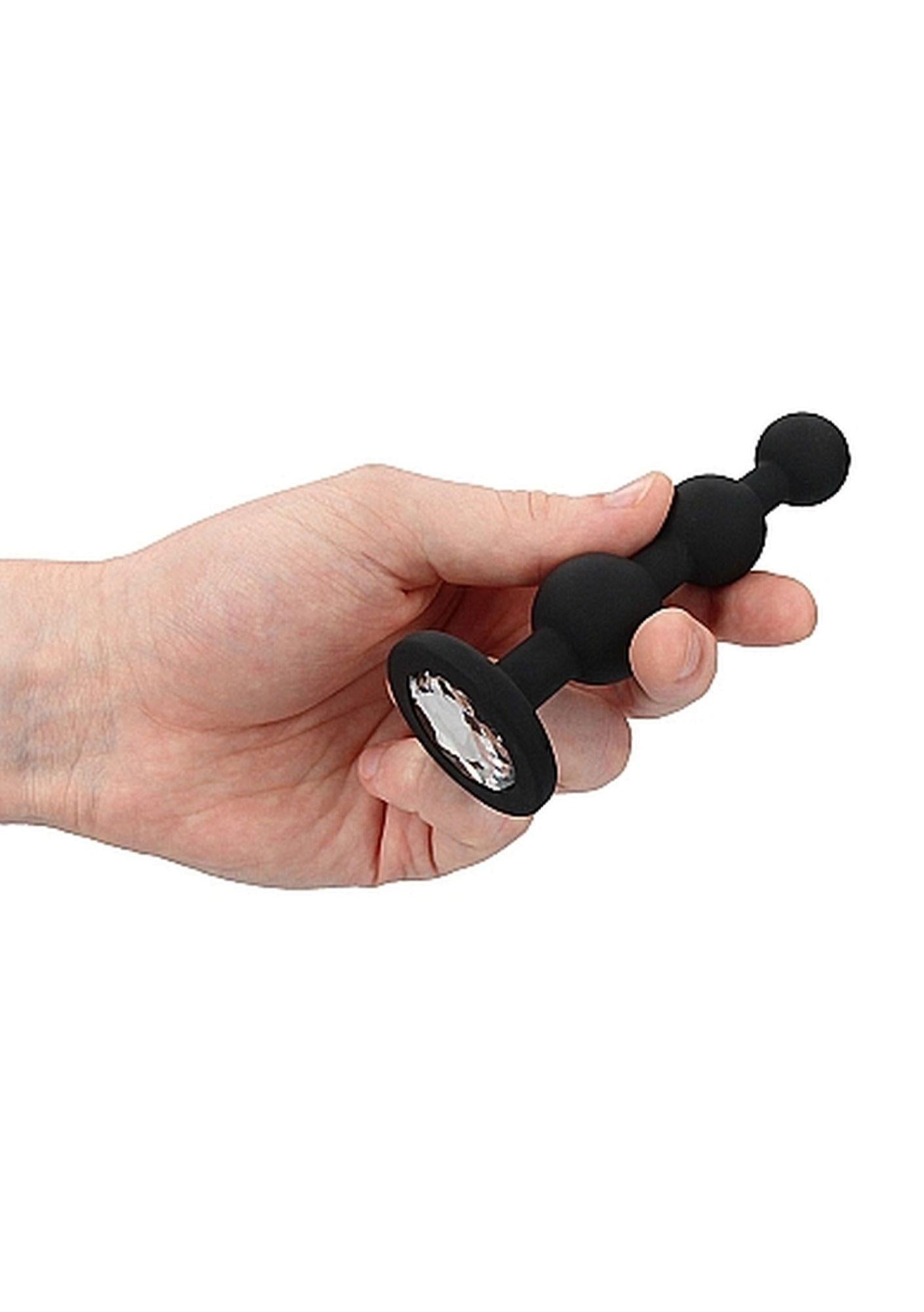 6-Korek analny zatyczka silikonowa czarna plug 12 cm-6