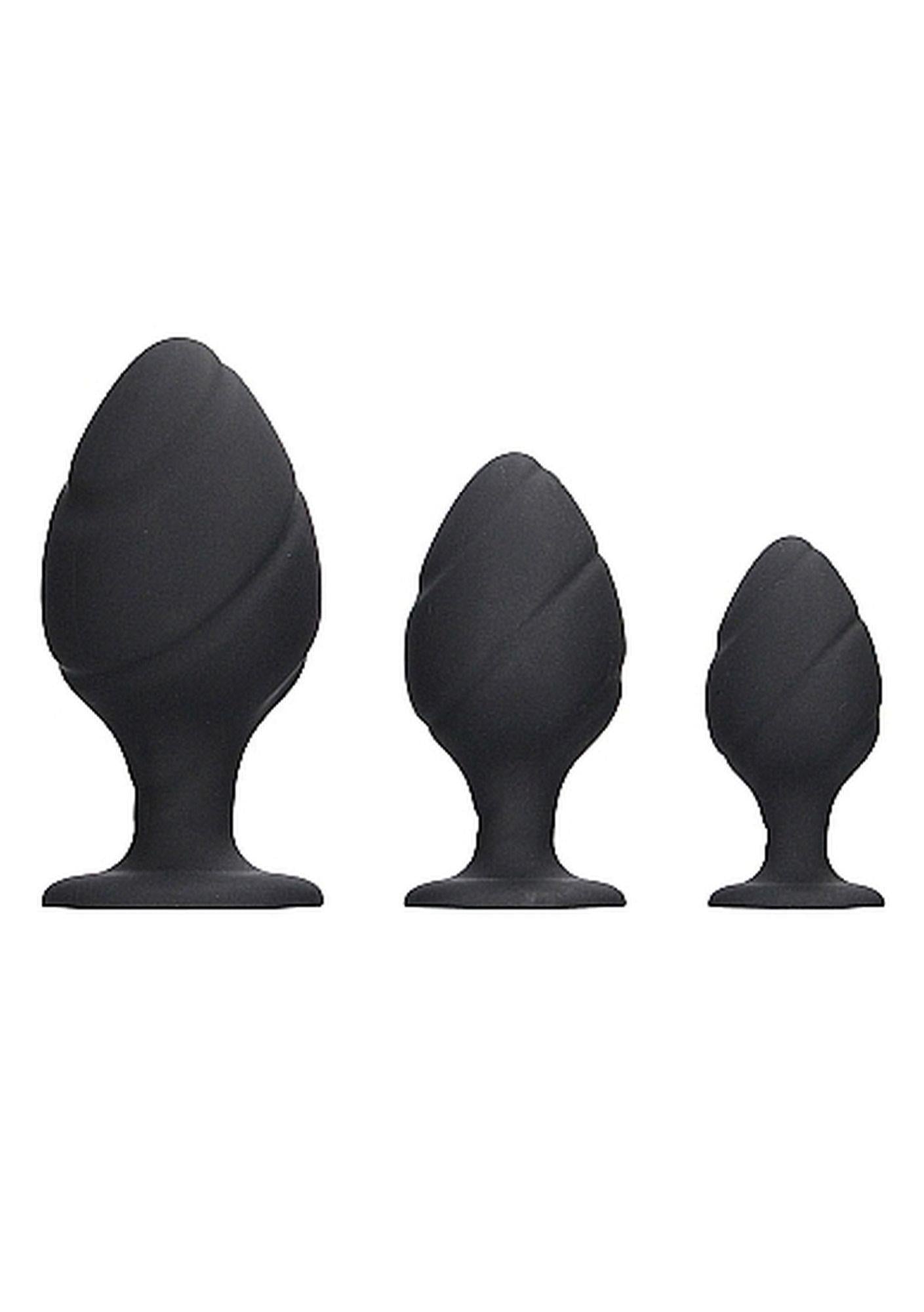 1-Gładki silikonowy korek analny zatyczka plug 8,5cm-1
