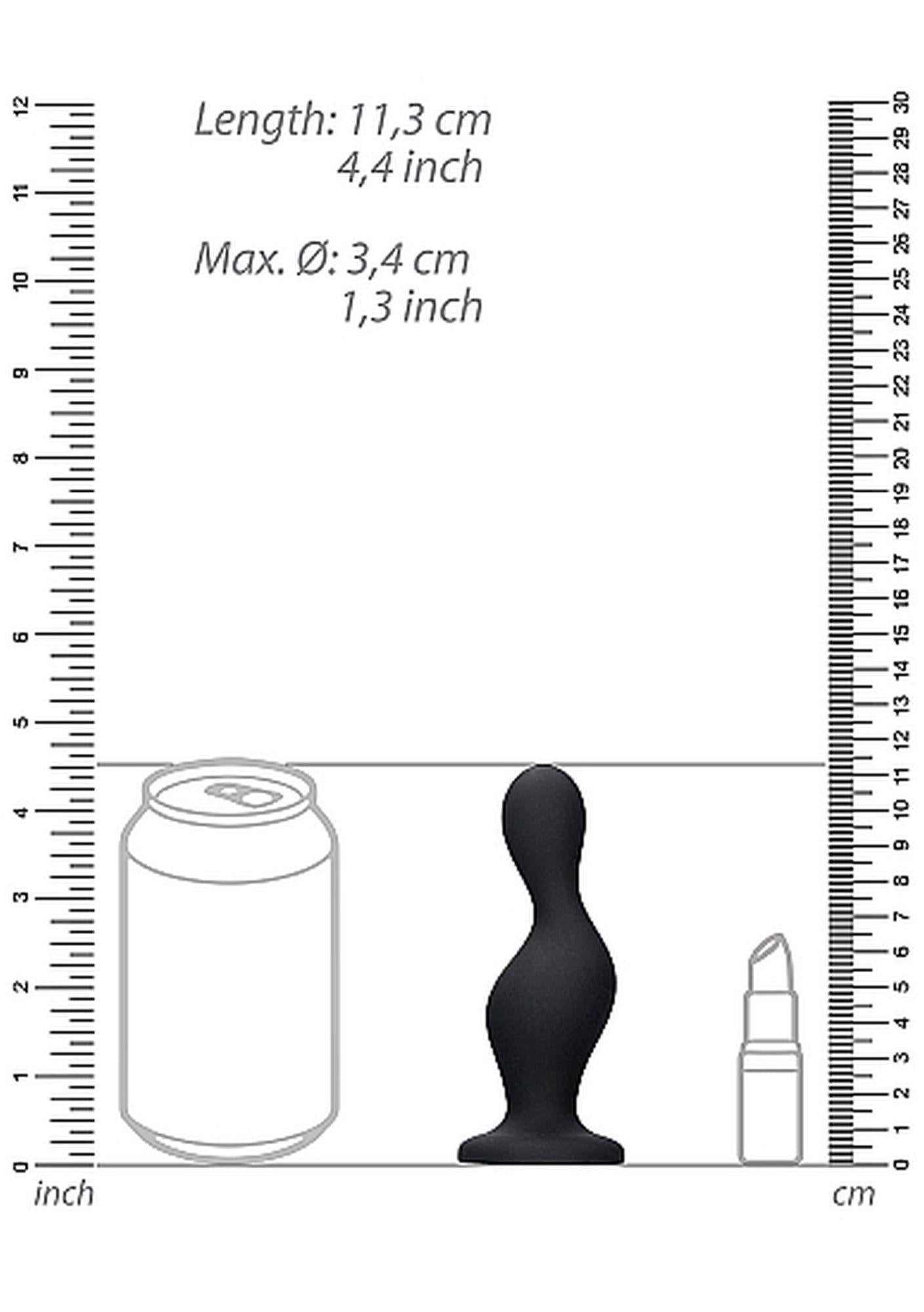 4-Silikonowy gładki korek analny zatyczka plug 11 cm-4
