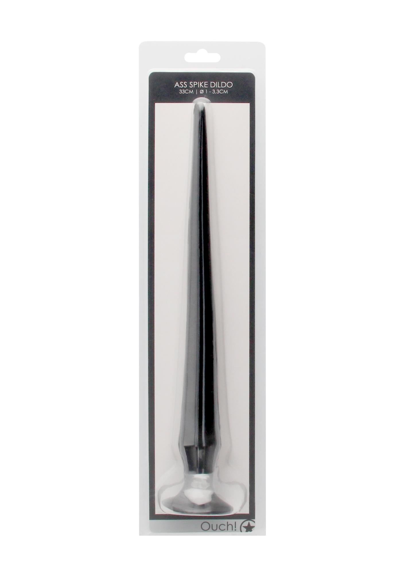 1-Ass Spike Dildo - 34 cm - Black-1