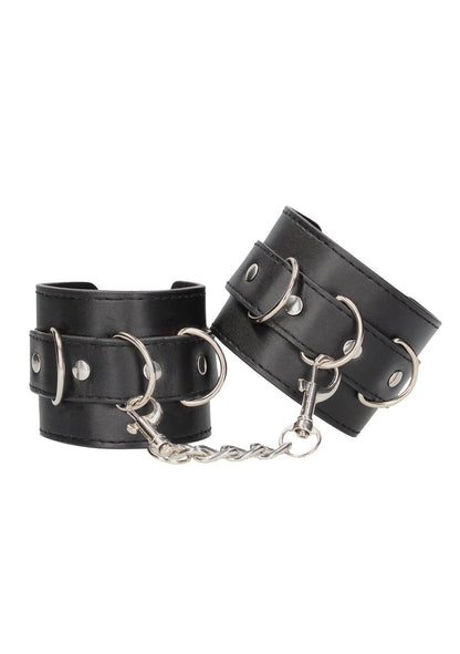 2-Bonded Leather Hand or Ankle Cuffs - With Adjustable Straps-2