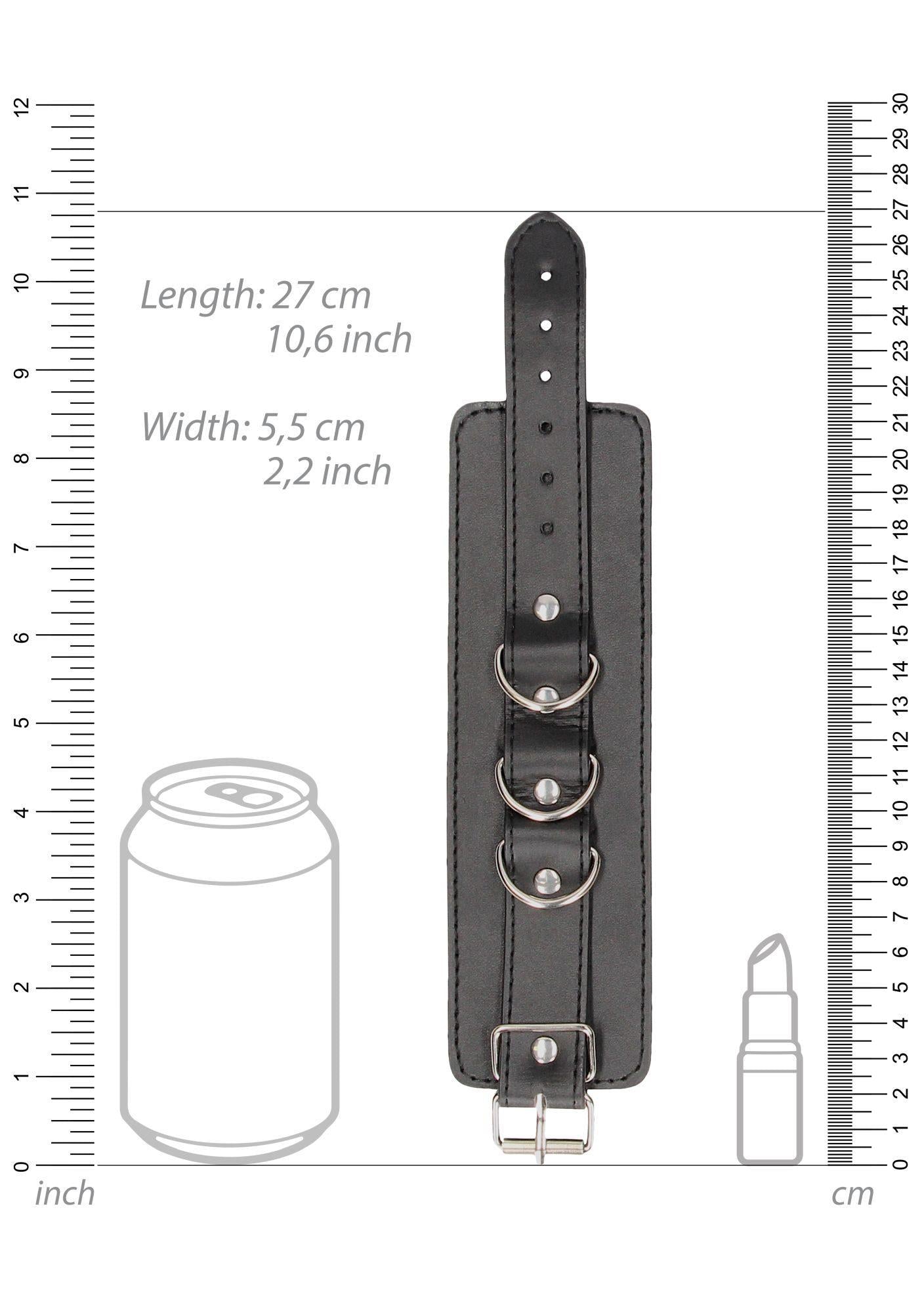 4-Bonded Leather Hand or Ankle Cuffs - With Adjustable Straps-4