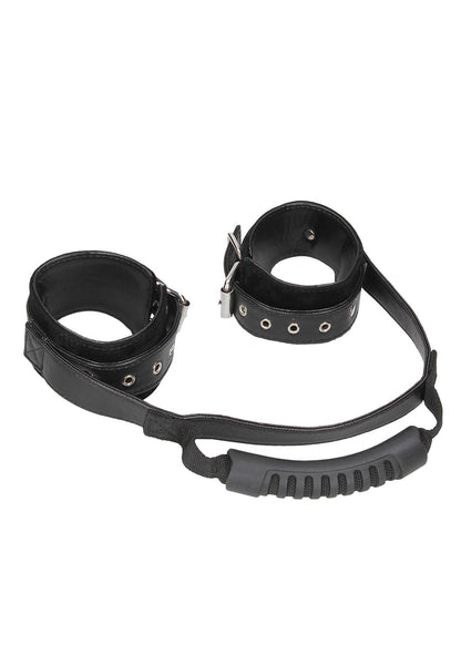 2-Bonded Leather Hand Cuffs With Handle-2