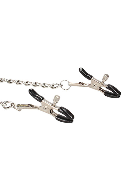 3-Velcro Collar With Nipple Clamps - With Adjustable Straps-3