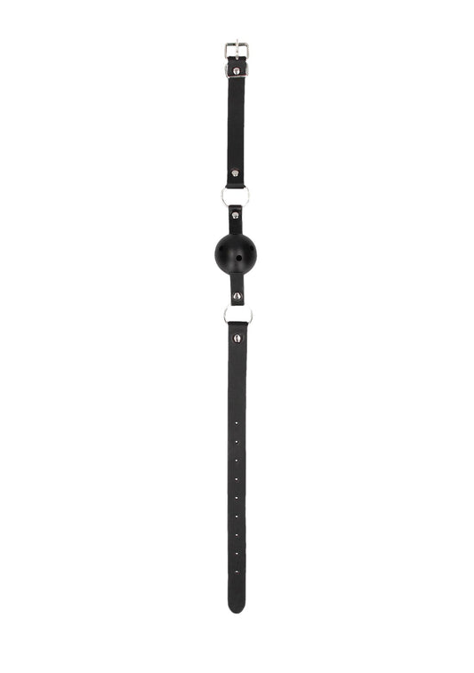 2-Breathable Ball Gag - With Bonded Leather Straps-2