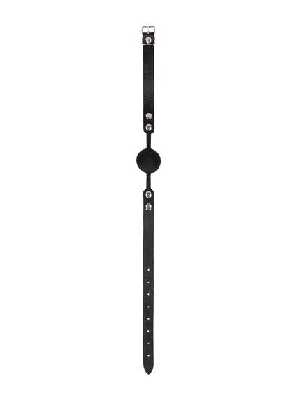 3-Silicone Ball Gag - with Adjustable Bonded Leather Straps-3