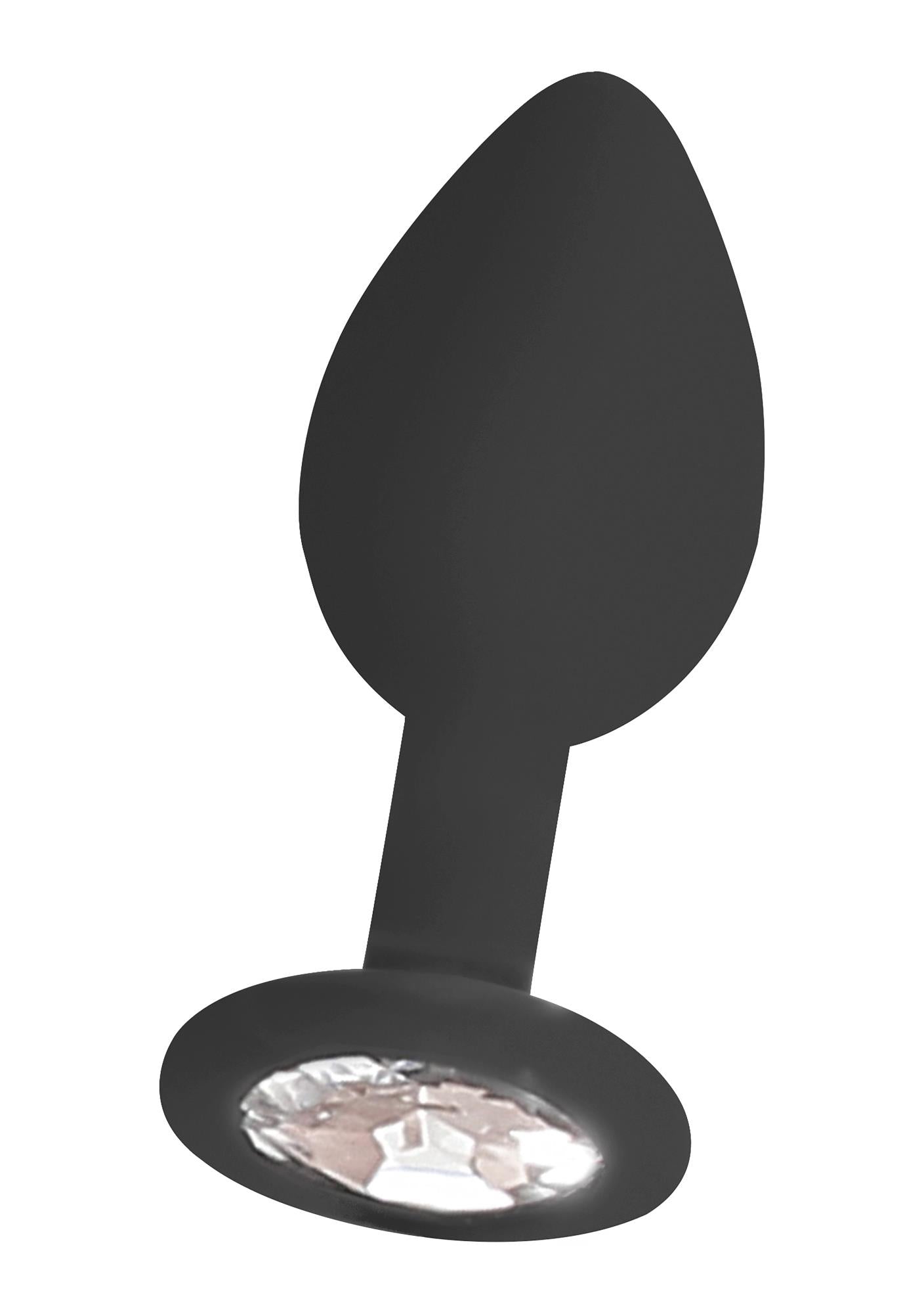 1-Korek analny z kryształkiem plug silikonowy sex-1