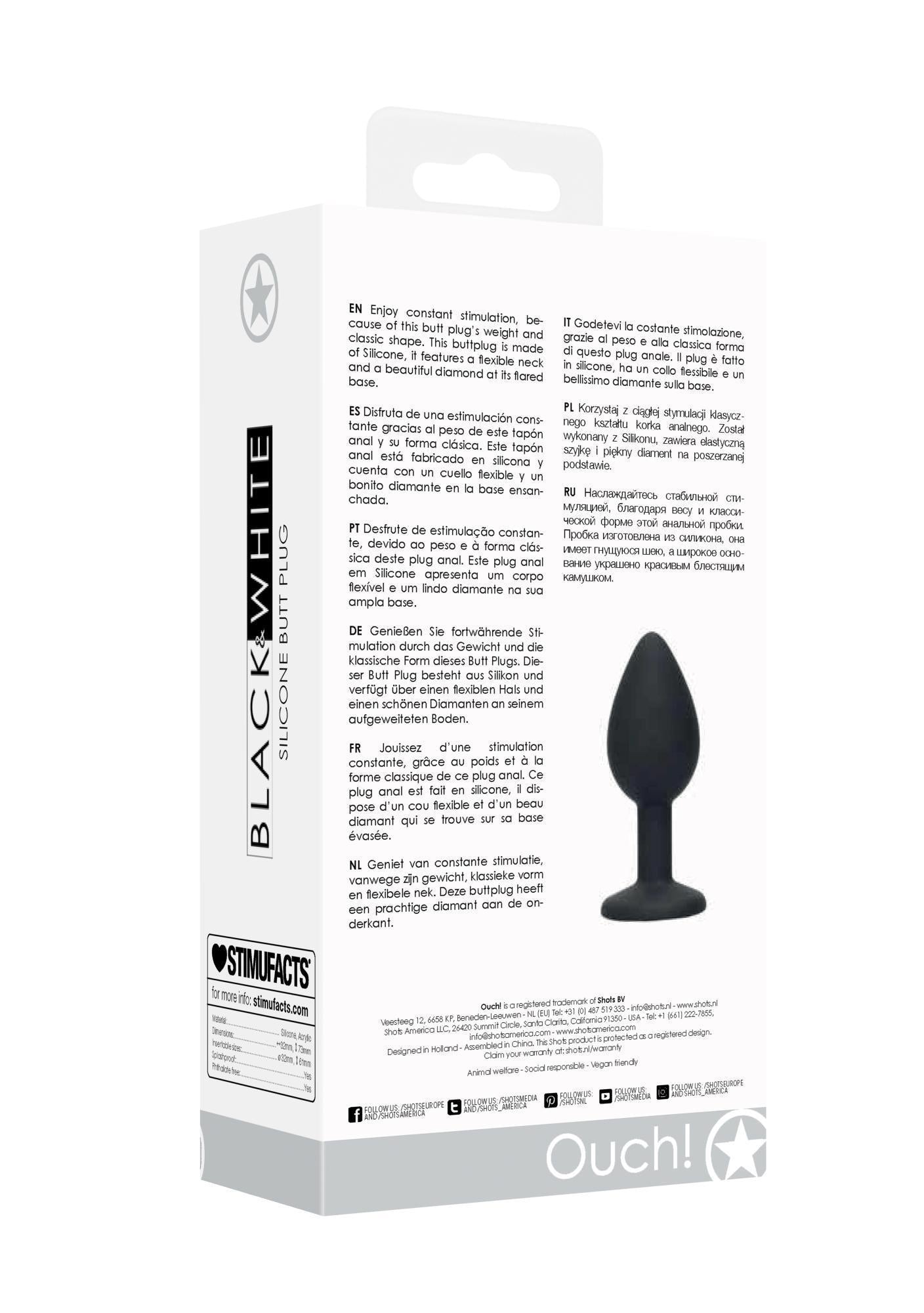 7-Korek analny z kryształkiem plug silikonowy sex-7