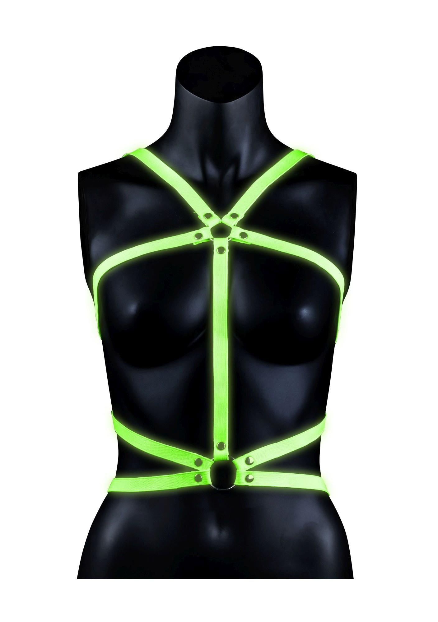1-Body Harness - Glow in the Dark - Neon Green/Black - L/XL-1