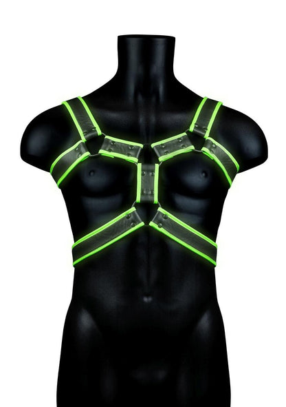 1-Body Harness - Glow in the Dark - Neon Green/Black - L/XL-1