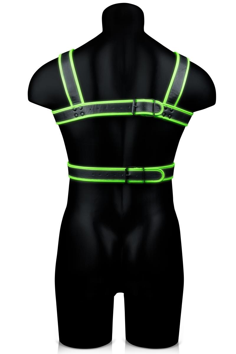 2-Body Harness - Glow in the Dark - Neon Green/Black - L/XL-2