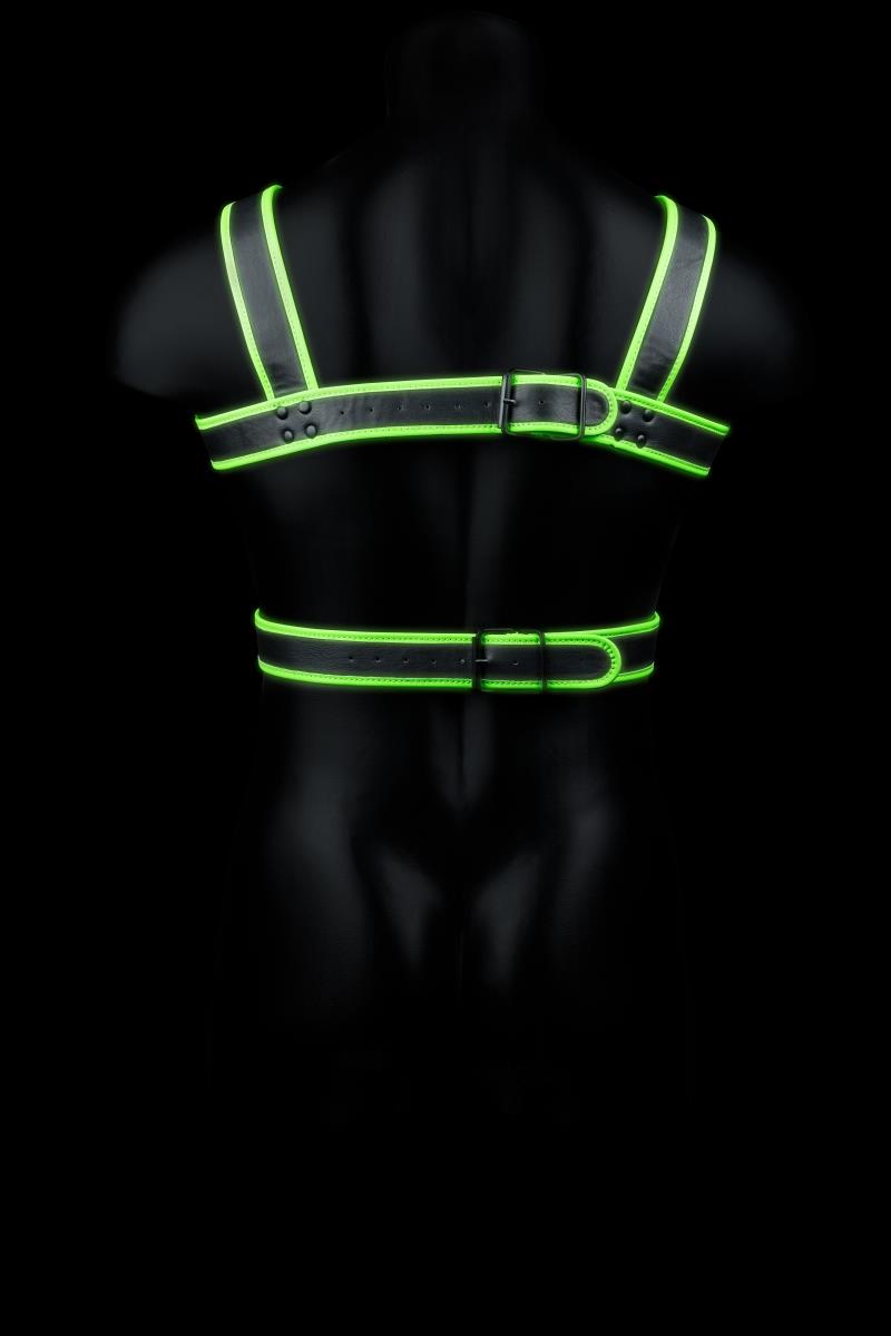6-Body Harness - Glow in the Dark - Neon Green/Black - L/XL-6