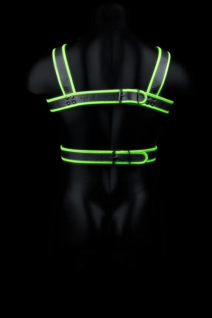 6-Body Harness - Glow in the Dark - Neon Green/Black - L/XL-6