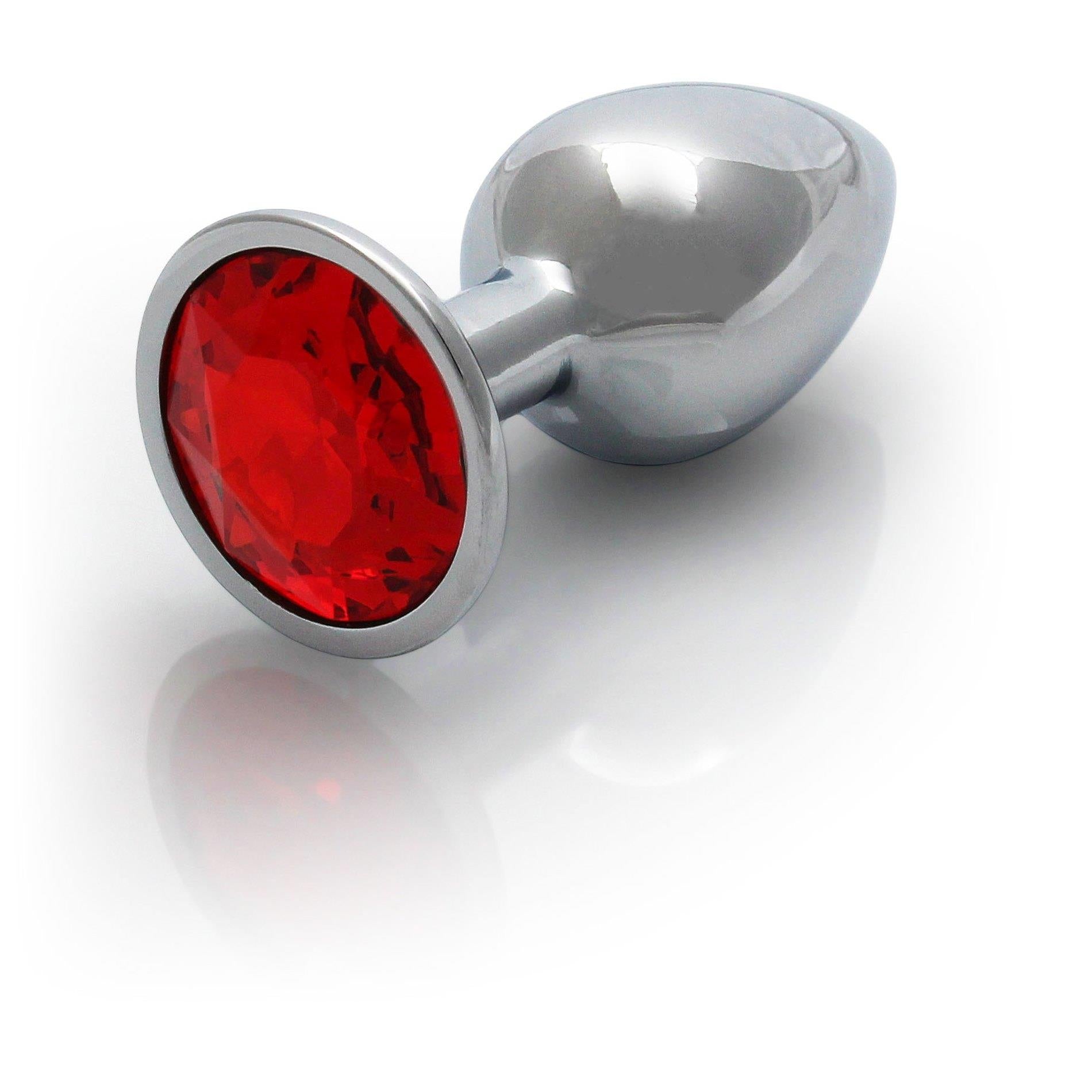 2-METALOWY ELEGANCKI KOREK ANALNY PLUG Z DIAMENTEM 7 CM WODOODPORNY-2