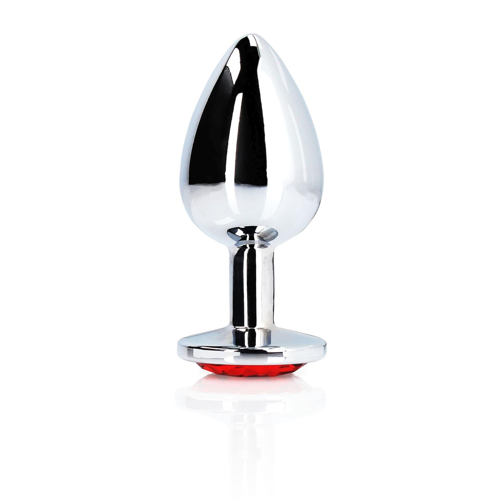6-METALOWY ELEGANCKI KOREK ANALNY PLUG Z DIAMENTEM 7 CM WODOODPORNY-6