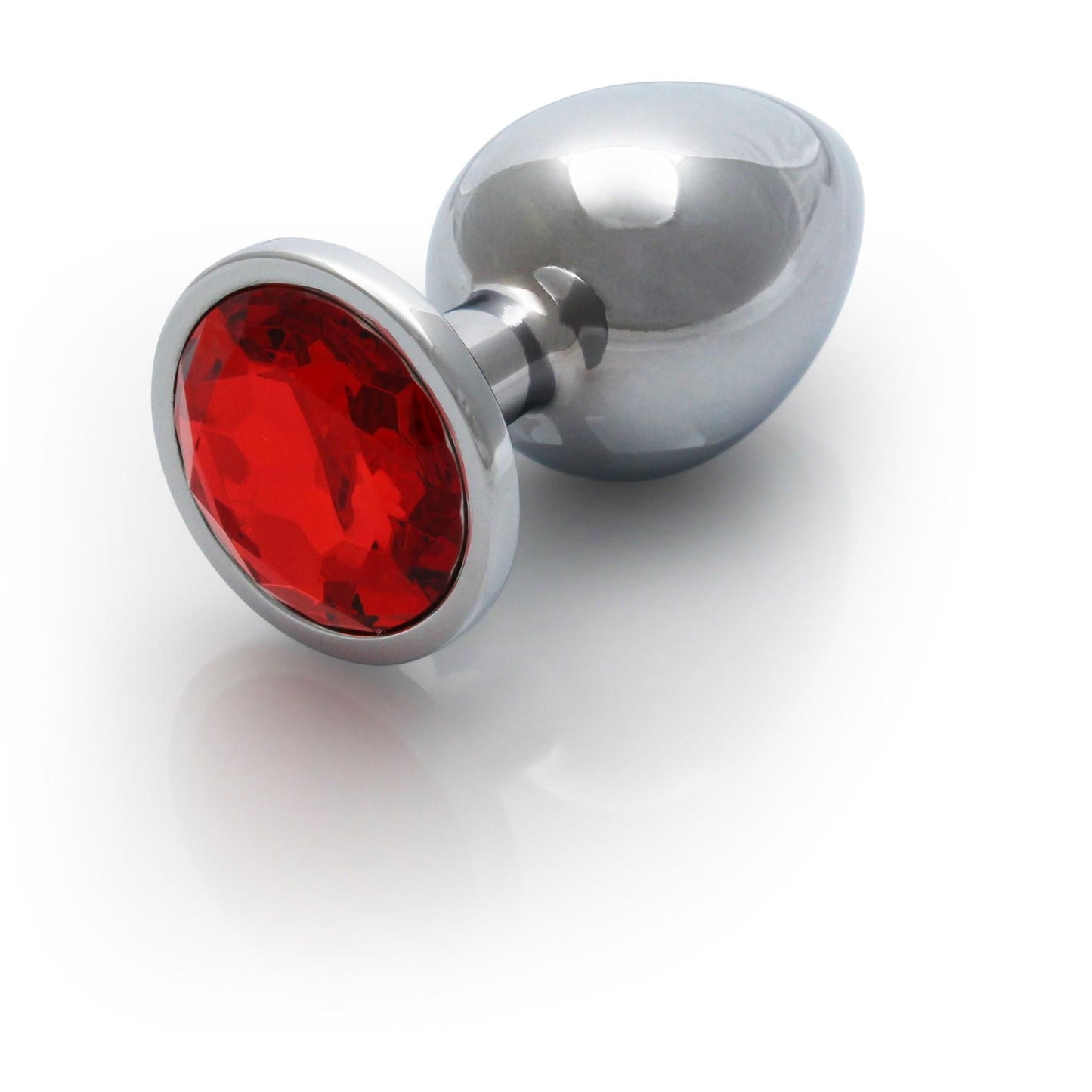 2-METALOWY KOREK ANALNY PLUG Z DIAMENTEM 8 CM WODOODPORNY-2