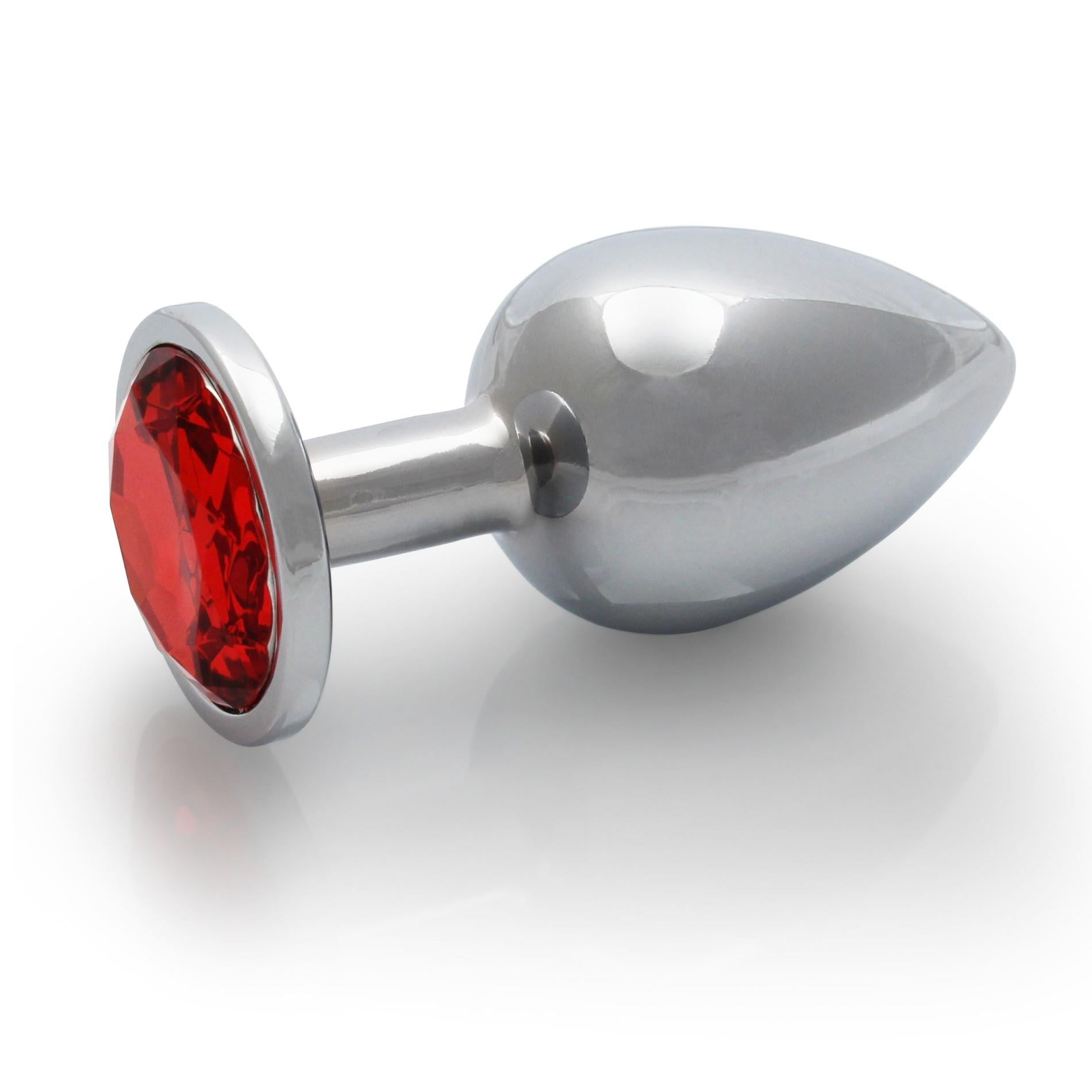 6-METALOWY KOREK ANALNY PLUG Z DIAMENTEM 8 CM WODOODPORNY-6